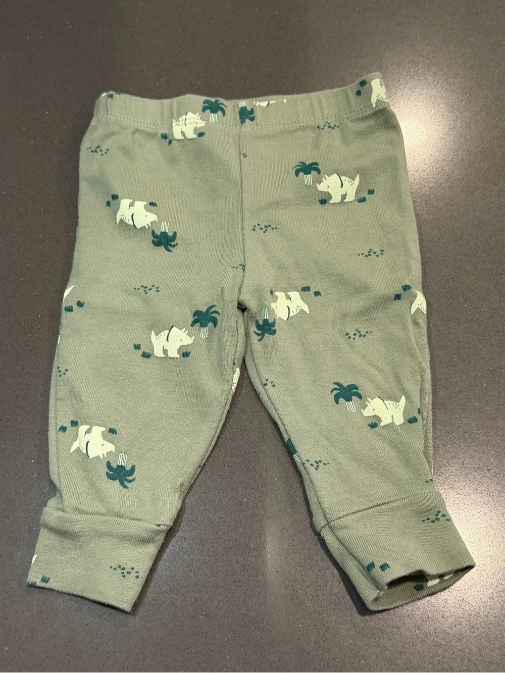 Carter's Olive Green Dino Print Leggings